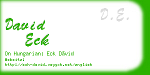 david eck business card